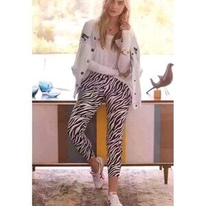 Cabi ATC Zebra Jogger Athleisure Pants - Size Small